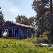 Log cabin Copper roof on the Blackdowns, Somerset