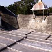 Code 8 milled lead roofing to private house at Fivehead, Taunton © Mike White Ltd