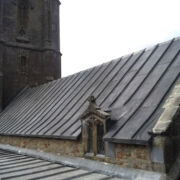 Code 8 sand cast lead painted to rear with chalk emulsion on the Nave at St. Andrew's, Backwell, Somerset © Mike White Ltd
