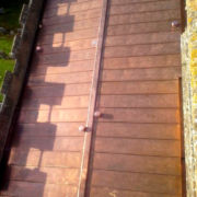 Renewed copper roof with gutter linnings and spun metal vent tops at St. Mary's, Stoke-sub-Hamdon, Somerset © Mike White Ltd