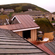 Example of copper standing seam roofing at West Bay, Dorset © Mike White Ltd
