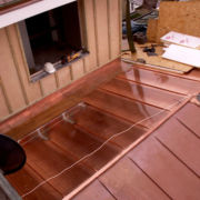 Example of copper standing seam roofing at West Bay, Dorset © Mike White Ltd