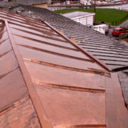Example of copper standing seam roofing at West Bay, Dorset © Mike White Ltd