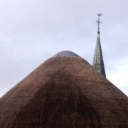 Lead capped thatched roof at Stougersy, Somerset © Mike White Ltd