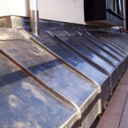 Lead standing seam roofing at Tudor Street, Exeter, Devon © Mike White Ltd