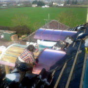 Fitting copper barrel dormers in Hele, Taunton © Mike White Ltd