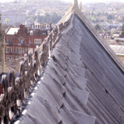 Damaged crestings on the ridge of Exeter Cathedral © Mike White Ltd