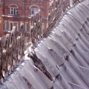 Damaged crestings on the ridge of Exeter Cathedral © Mike White Ltd