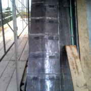 Sand cast flashings on new lead roof on Exeter Cathedral © Mike White Ltd