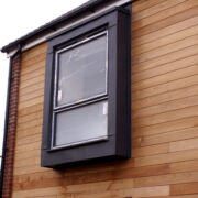 Swedish stainless steel oriel window in Locking Park, Weston-super-Mare © Mike White Ltd