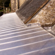 Example of terne coated stainless steel at St. John's, Mambury © Mike White Ltd