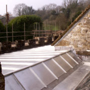 Example of terne coated stainless steel at St. John's, Mambury © Mike White Ltd