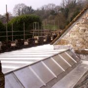 Example of terne coated stainless steel at St. John's, Mambury © Mike White Ltd