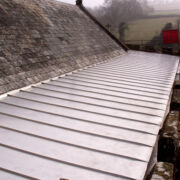 Example of terne coated stainless steel at St. John's, Mambury © Mike White Ltd