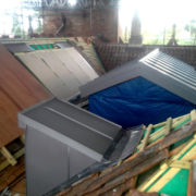 Example of a zinc quartz warm roof in Chew Magna, Somerset © Mike White Ltd