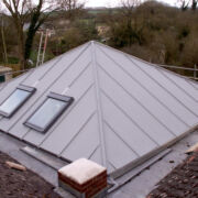 Example of a zinc quartz warm roof in Frome, Somerset © Mike White Ltd