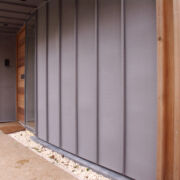 Example of a VM zinc pigmento green entrance facade at Romsey, Hampshire © Mike White Ltd