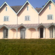Pre-weathered Zinc veranda to a private house in Crowcombe, Somerset