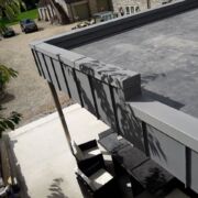 Pre-weathered Zinc to a kitchen extension with parapet cappings, Castle Cary