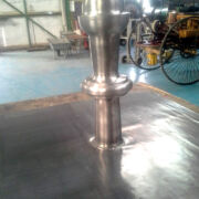 ALM code 6 milled lead finial made in our workshops and fitted to a house in Dorchester, Dorset