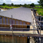 ZM Zinc pre-weathered roofing, gutters, fascia and standing seam soffit detail, Martock