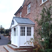 VM Zinc porch roof. Washford, Minehead.